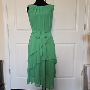 Emma & Michele Vibrant Green High Low Dress